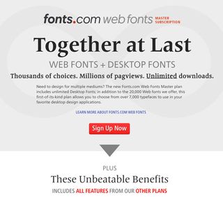 Subscribers can use both desktop fonts and web fonts