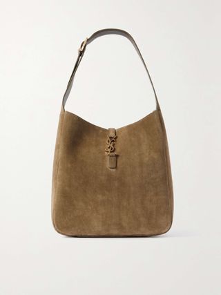 Le 5 à 7 Supple Large Suede Shoulder Bag