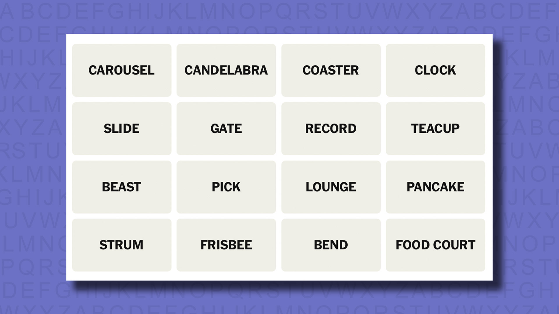 NYT Connections hints for game 716 on a purple background