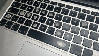 Dead MacBook computer keyboard