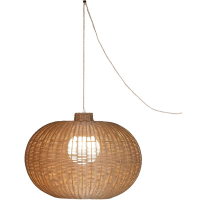 wicker outdoor pendant light