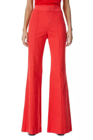 red flare jeans 