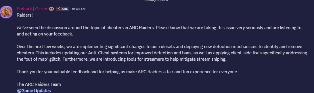 arc raiders discord