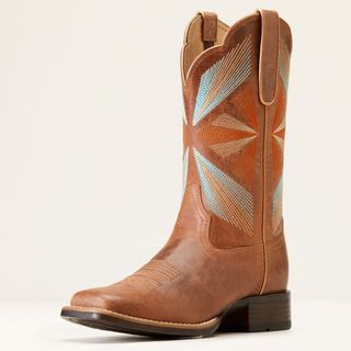 embroidered tan boots