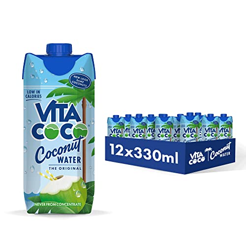 Vita Coco - Pure Coconut Water (330ml X 12) - Naturally Hydrating - Packed With Electrolytes - Gluten Free - Full of Vitamin C &amp;amp; Potassium