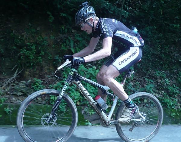 Alex Grant on a climb.