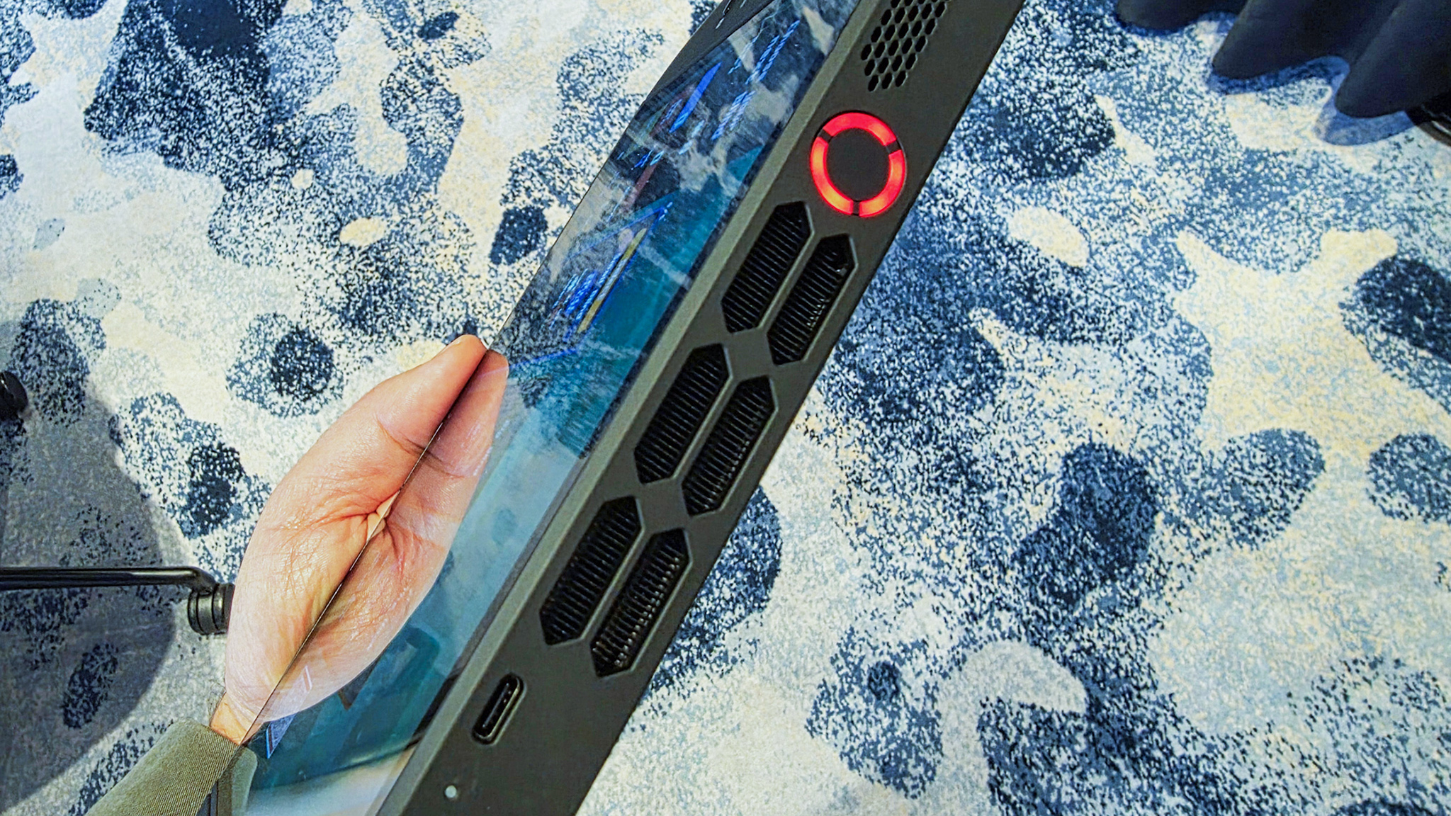 Lenovo Legion Go 2 fingerprint reader and vents. 