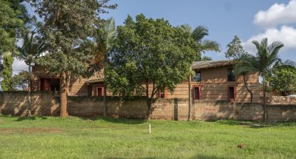 Kampala art centre seen through trees