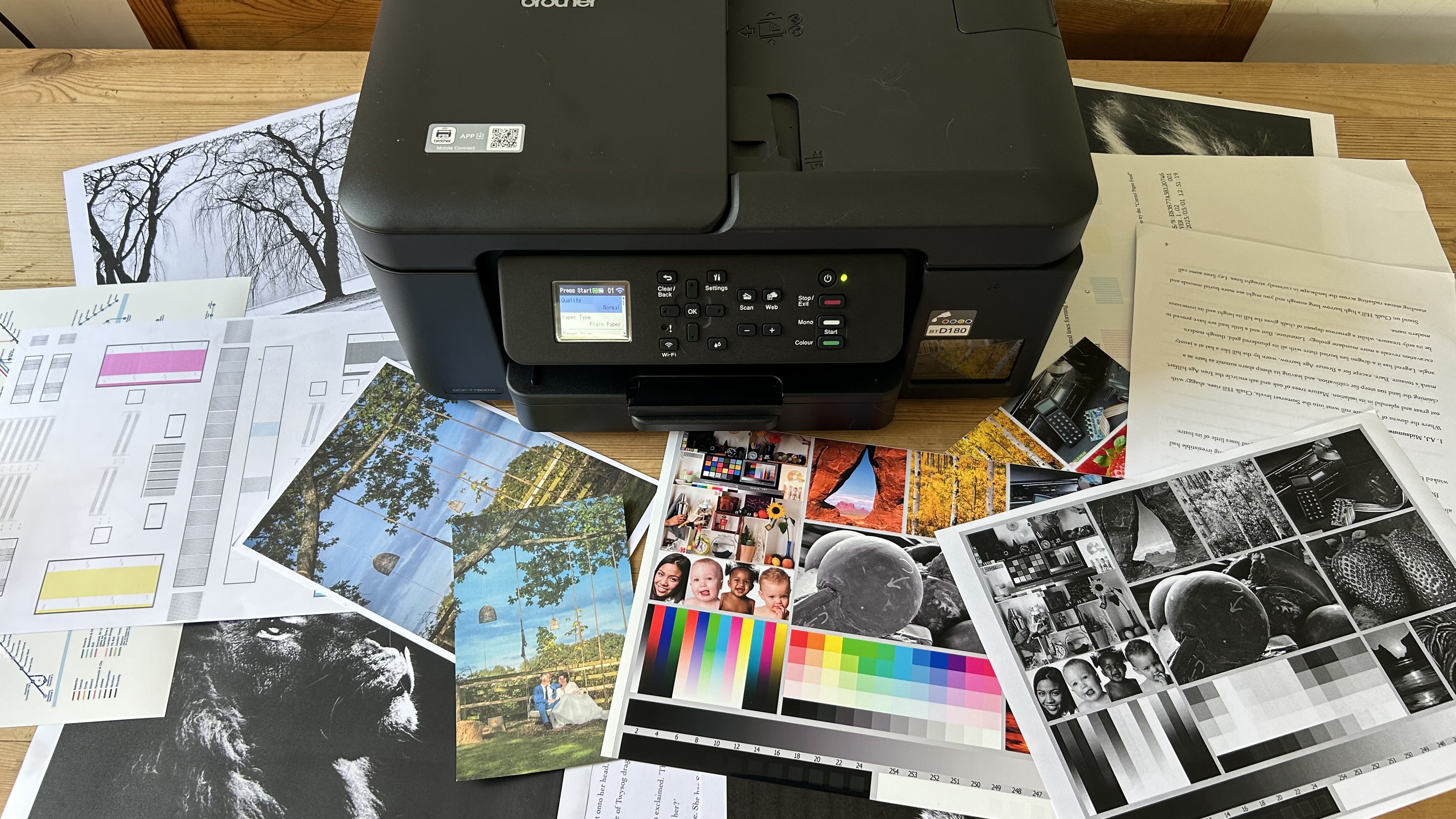Brother DCP-T580DW ink tank printer during our review