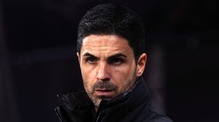 Arsenal manager Mikel Arteta during the Gunners' 1-0 loss at Newcastle in November 2023.