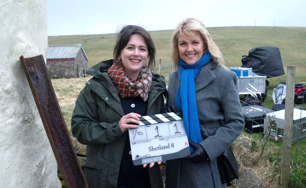 Detective Inspector ‘Tosh’ McIntosh (Alison O&#039;Donnell) and Detective Inspector Ruth Calder (Ashley Jensen) in Shetland season 8