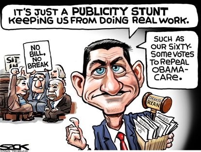 Political cartoon U.S. Paul Ryan vote
