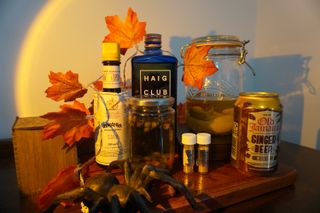 The ingredients needed for an Estus Flask cocktail