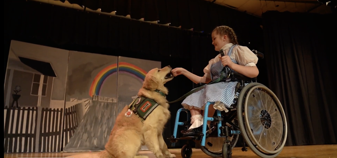 Erin Bischoff and her dog.