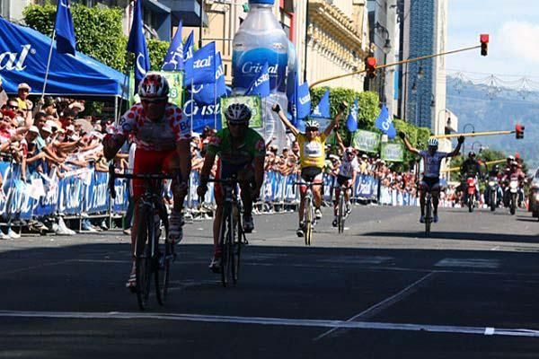 The jersey wearers cross the line.