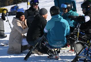 rince Harry, Duke of Sussex and Meghan, Duchess of Sussex attend the Invictus Games One Year To Go Event on February 14, 2024 in Whistler, Canada.