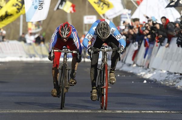 Tomas Paprstka (Czech Republic) takes the close sprint for the victory.
