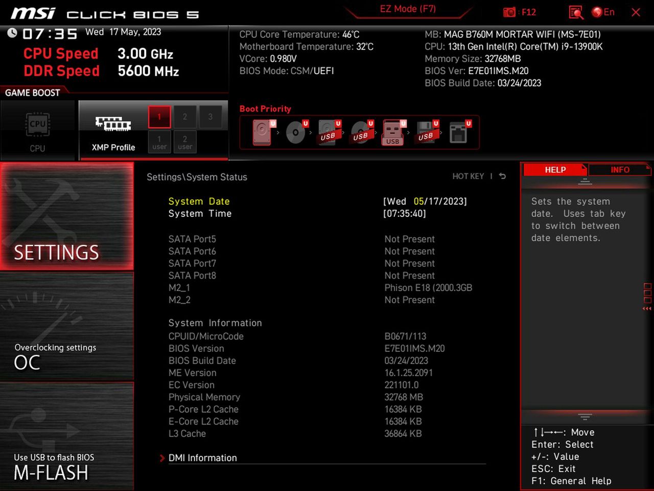 MSI MAG B760M Mortar Wi-Fi