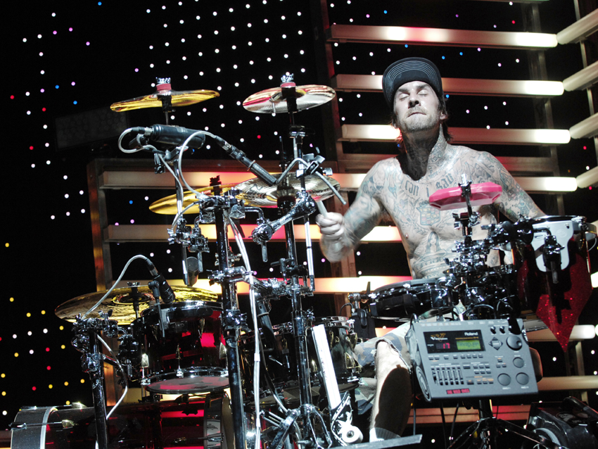 Travis Barker's drum setup: Blink-182/solo drummer's kit in pictures