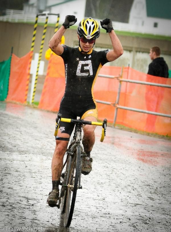 Andrea Smith (Ladies First Racing) takes the win in a downpour.