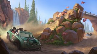 Cars ride at magic kingdom concept art