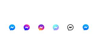 Old and new Facebook Messenger logos