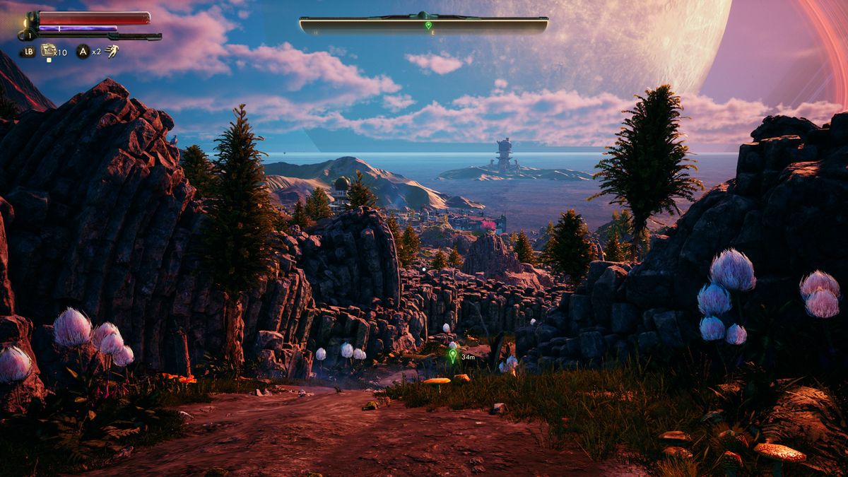 Screenshot of The Outer Worlds Spacer's Choice Edition.