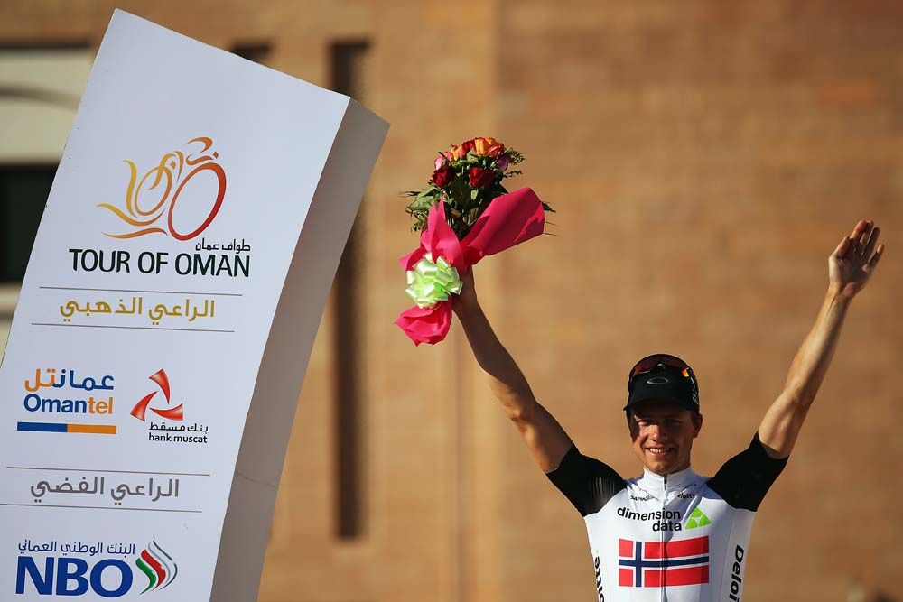 Edvald Boasson Hagen (Dimension Data) on the podium