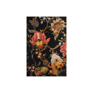 A bold floral wallpaper
