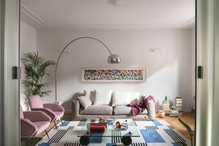 A colorful living room