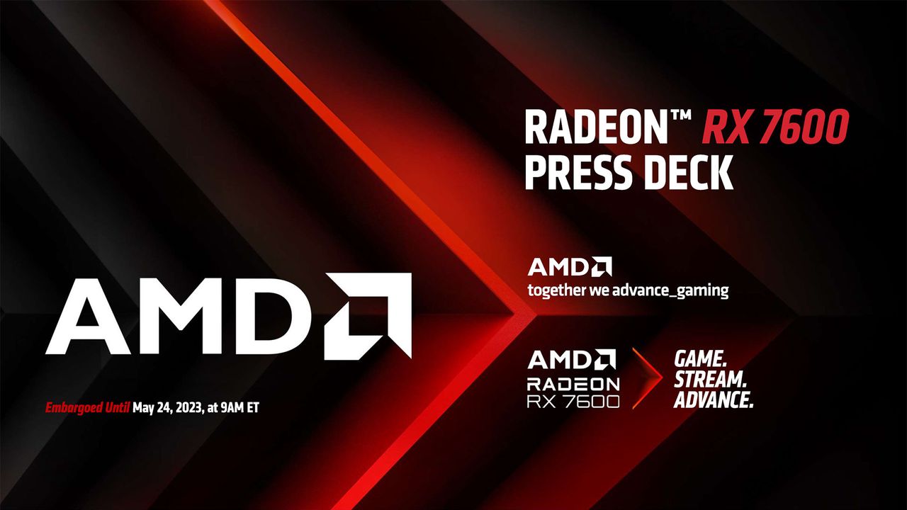 AMD Radeon RX 7600 slide deck