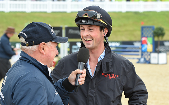Jockeys team up with showjumpers