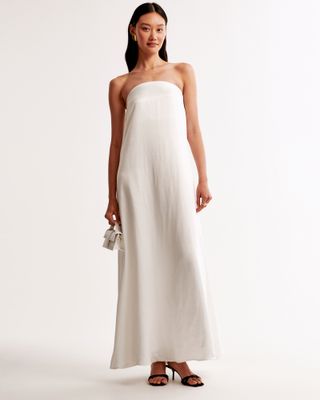 Abercrombie Strapless Trapeze Maxi Dress