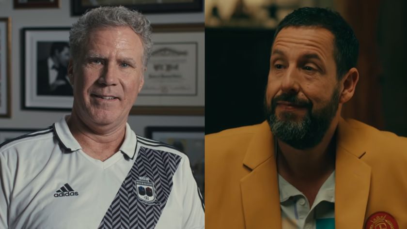 Ferrell in Will &amp; Harper and Adam Sandler in Happy Gilmore 2 side by side.