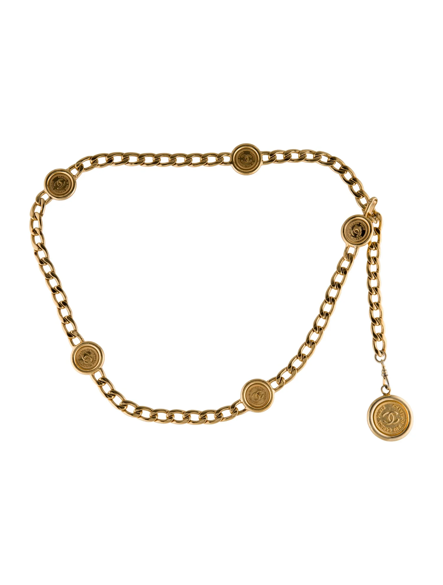 Chanel, Vintage Chain-Link Accent Chain-Link Belt