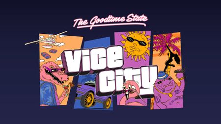 Promotional art for the Grand Theft Auto 6: The Good Time State - Vice City premium collection