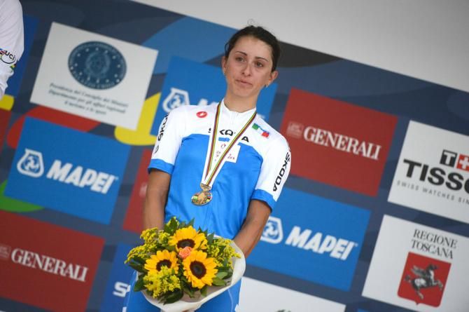 The Italian team rode a strong race culminating with Rossella Ratto (Italy) taking the bronze medal
