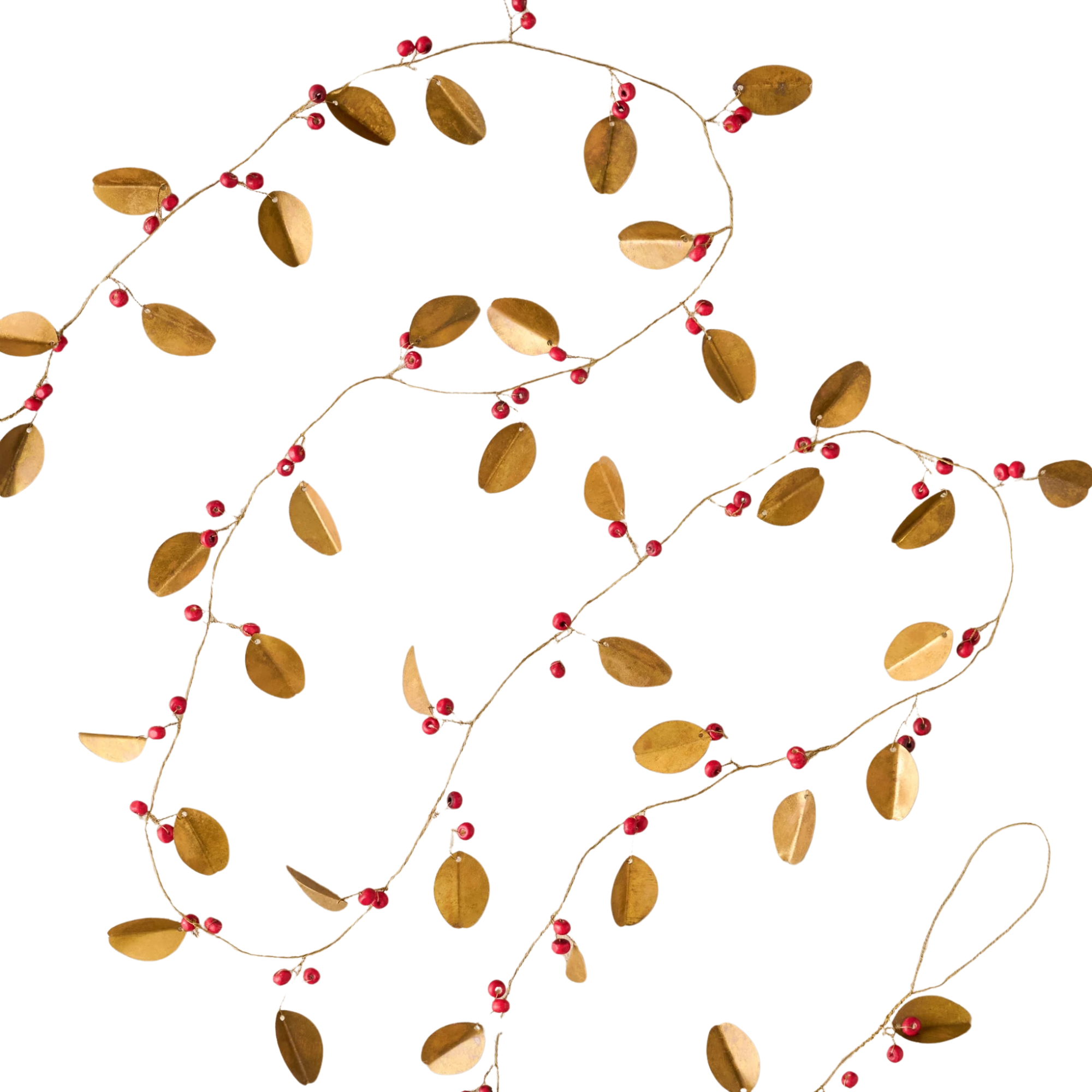 leaf shaped brass garland