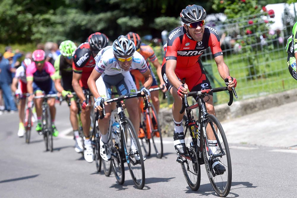 Amael Moinard (BMC) in the breakaway during stage 18.