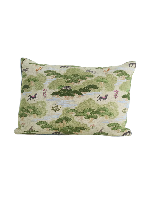 Merve Kahraman Cotton Linen Printed Pillow