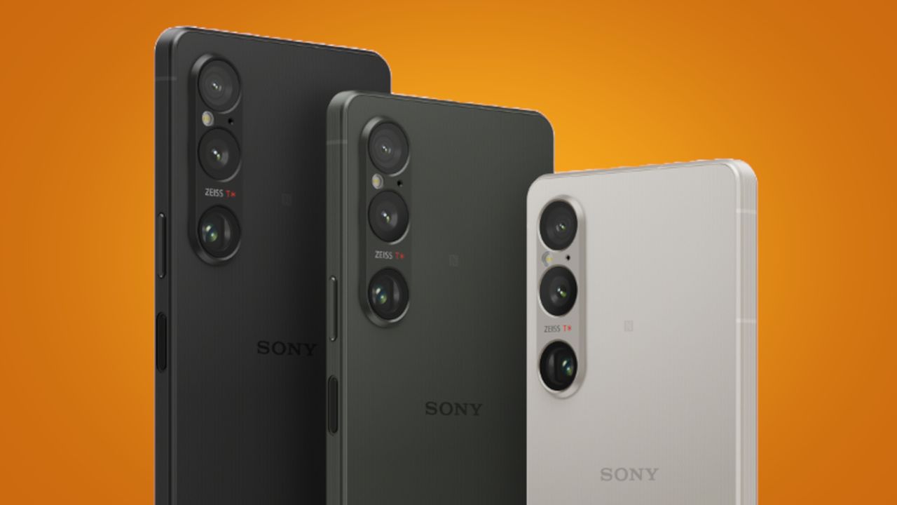 The Sony Xperia 1 VI on an orange background