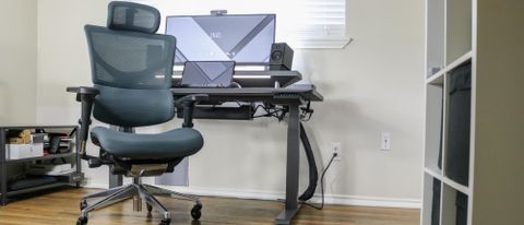 The X-Chair X3 in front of a desk