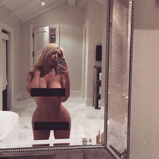Kim Kardashian naked selfie art