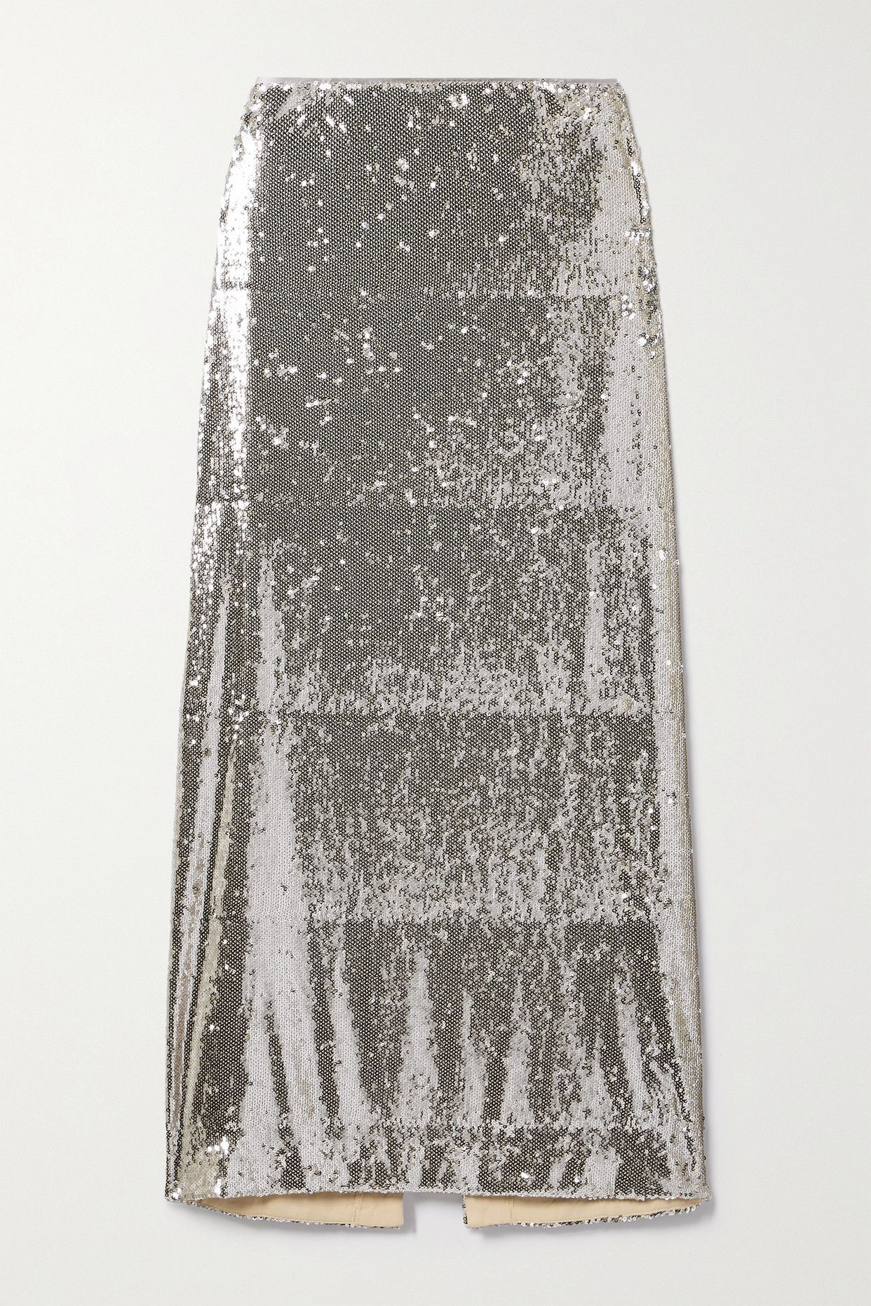 Sequined Tulle Midi Skirt