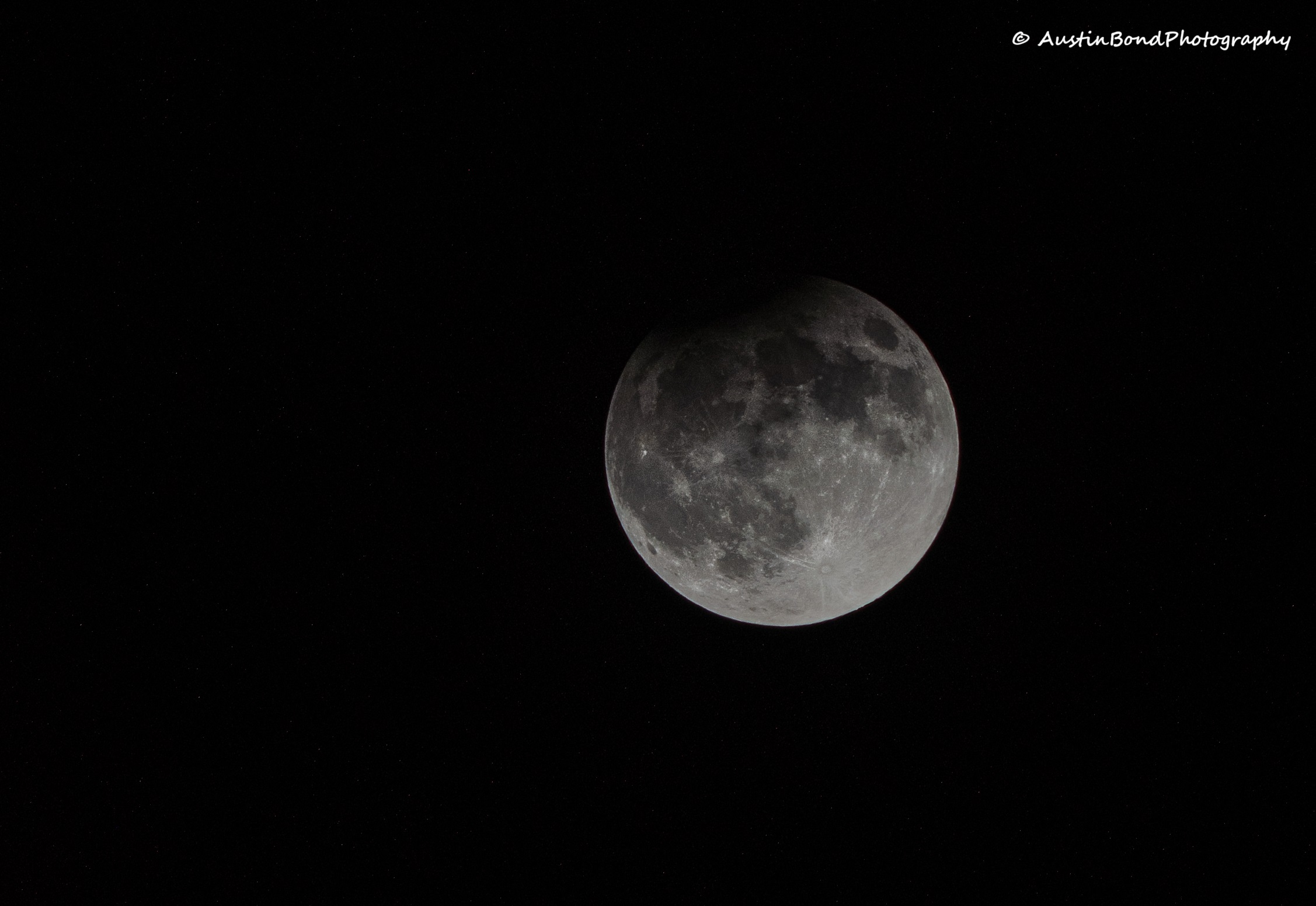 Full moon with slight shadow in the upper left corner