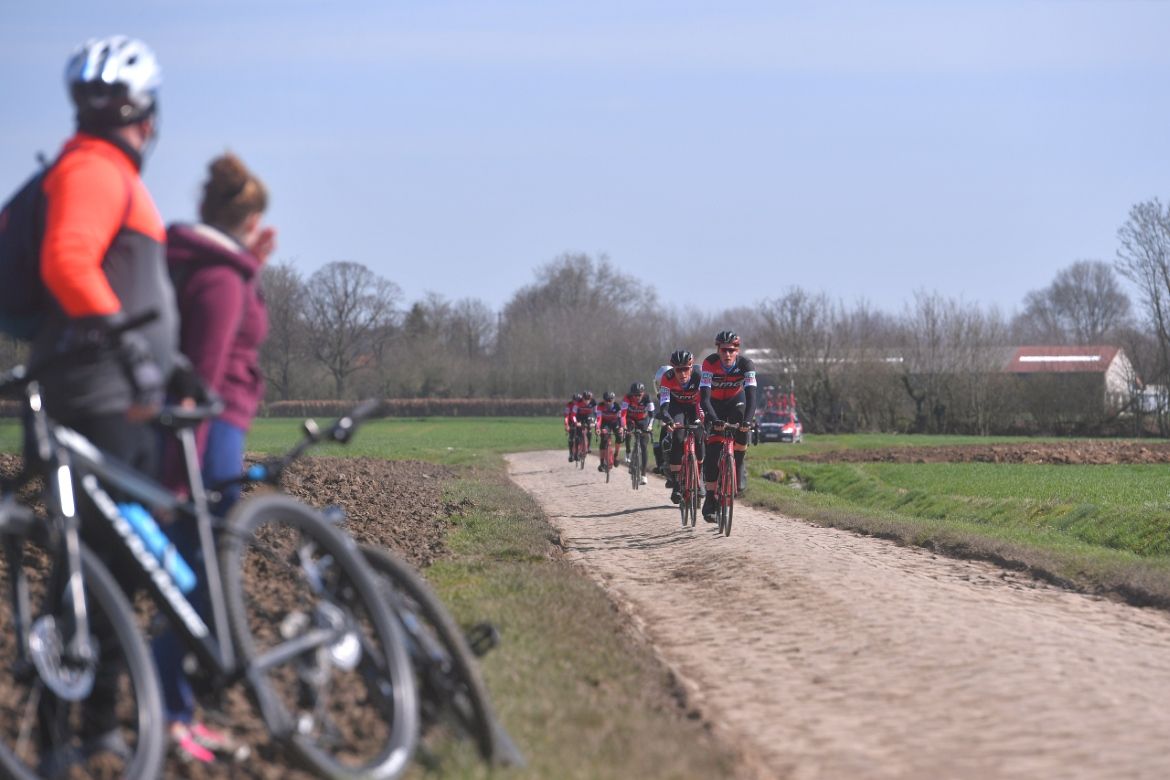 BMC were also out doing their Paris-Roubaix recon