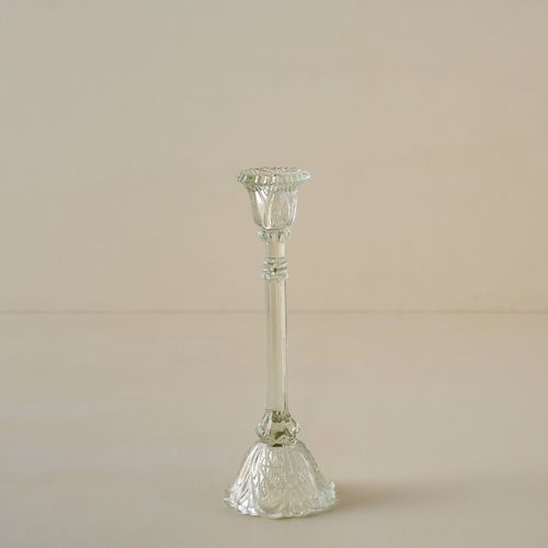 Elsa Antique-Inspired Glass Taper Holder