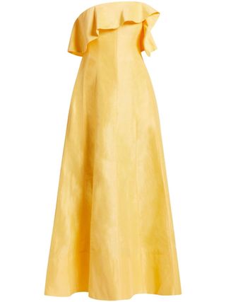 Yellow Shallows Strapless Gown