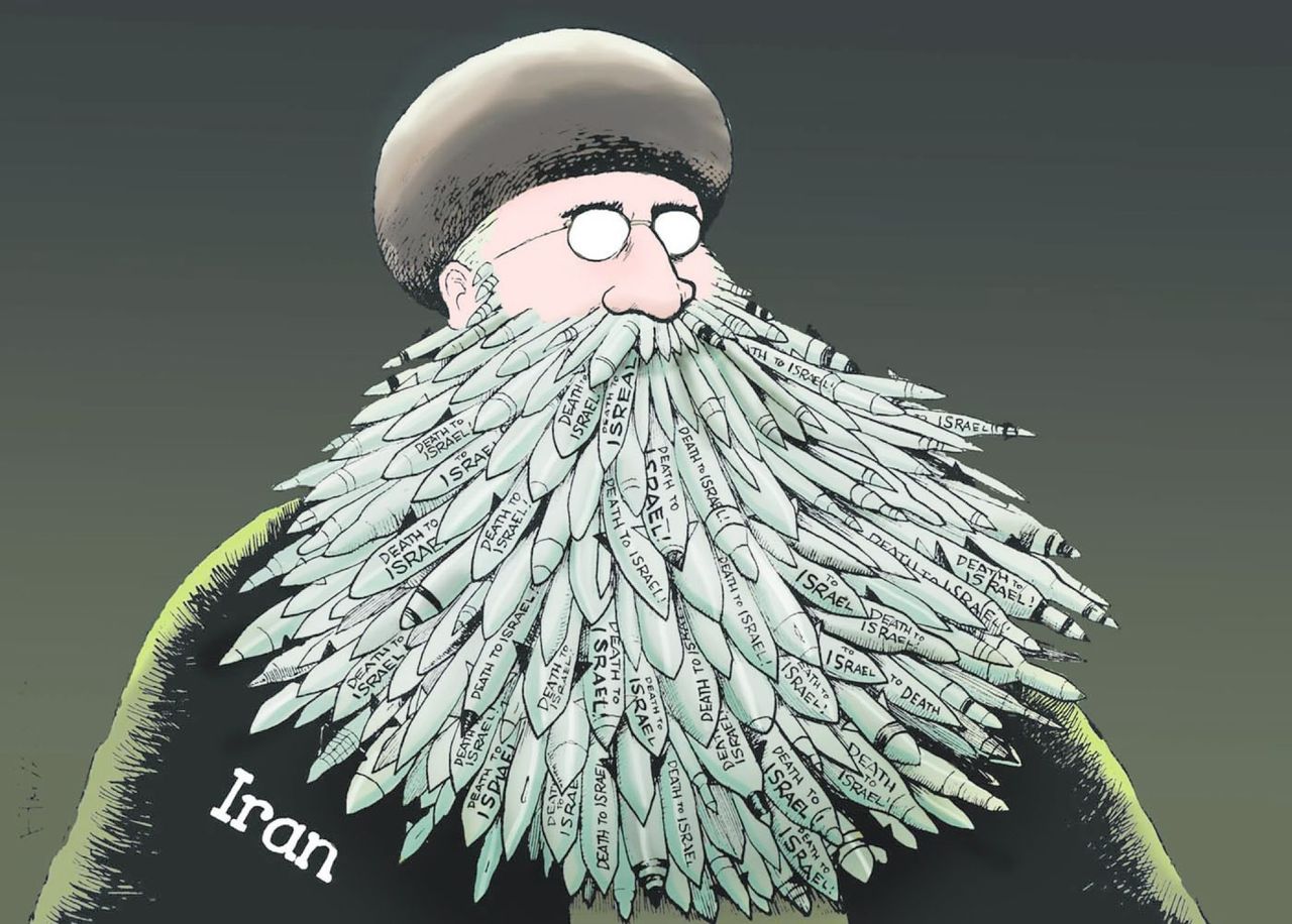 &amp;amp;nbsp;Editorial cartoon World Iran and nuclear missiles