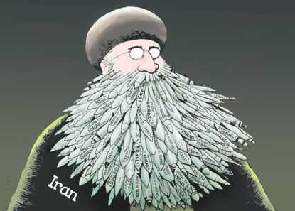 &nbsp;Editorial cartoon World Iran and nuclear missiles